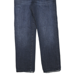 CHAPS Mens Regular Fit Jeans Blue Denim Slim Straight W32 L34 Cotton Blend Zip