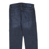 CHAPS Mens Regular Fit Jeans Blue Denim Slim Straight W32 L34 Cotton Blend Zip