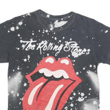 THE ROLLING STONES Mens Black Graphic T-Shirt S Short Sleeve Crew Neck Band