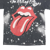 THE ROLLING STONES Mens Black Graphic T-Shirt S Short Sleeve Crew Neck Band