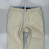 Tommy Hilfiger Slim Fit Chinos - 34W 30L Beige Cotton