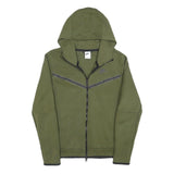 NIKE Mens Green Hoodie S Cotton Blend Full Zip Casual Sportswear