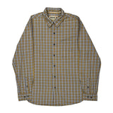 Timberland Checked Shirt - Large Gray Cotton