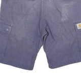 CARHARTT Mens Cargo Shorts Blue XL W32 Cotton Blend Casual Workwear