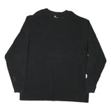 CARHARTT Mens Black XL Long Sleeve Crew Neck Logo Print Cotton Blend T-Shirt