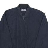 EPOCHE Mens Navy Blue Bomber Jacket 2XL Polyester Zip Long Sleeve Regular Fit