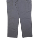 CARHARTT Mens Jeans Grey Relaxed Cargo Cotton Blend W38 L32 Workwear Zip Pockets