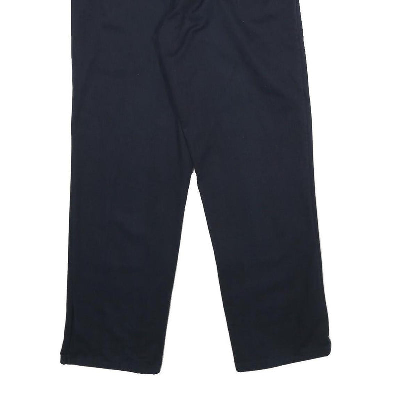 VECCHIA MANIERA Womens Cotton Navy Classic Straight Trousers W28 L32 Elegant