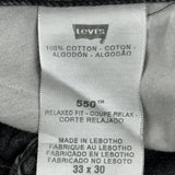 Levis 550 Jeans - 32W 30L Gray Cotton