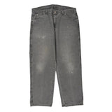 Dickies Double Knee Carpenter Trousers - 38W 30L Grey Cotton