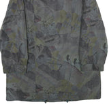 DEL MOD INTERNATIONAL Womens Grey Jacket UK 12 Polyester Zip Patterned Casual