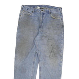 CARHARTT Mens Relaxed Blue Denim Jeans W40 L34 Casual Workwear Cotton Blend Zip