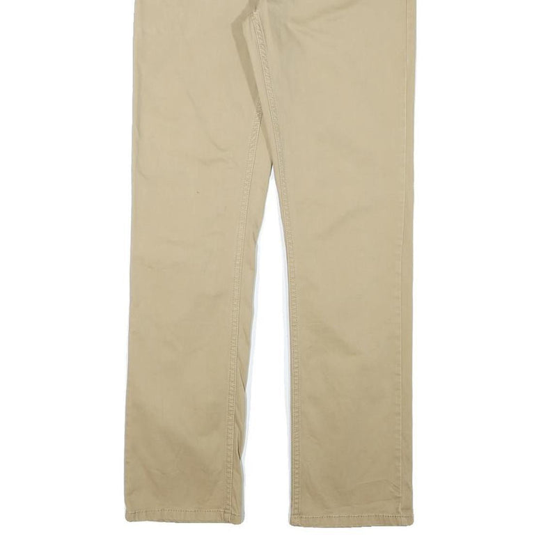 LEVI'S Boys Slim Fit Beige Cotton Blend Trousers W29 L29 Classic Stylish Zip