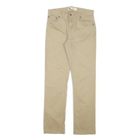 LEVI'S Boys Slim Fit Beige Cotton Blend Trousers W29 L29 Classic Stylish Zip