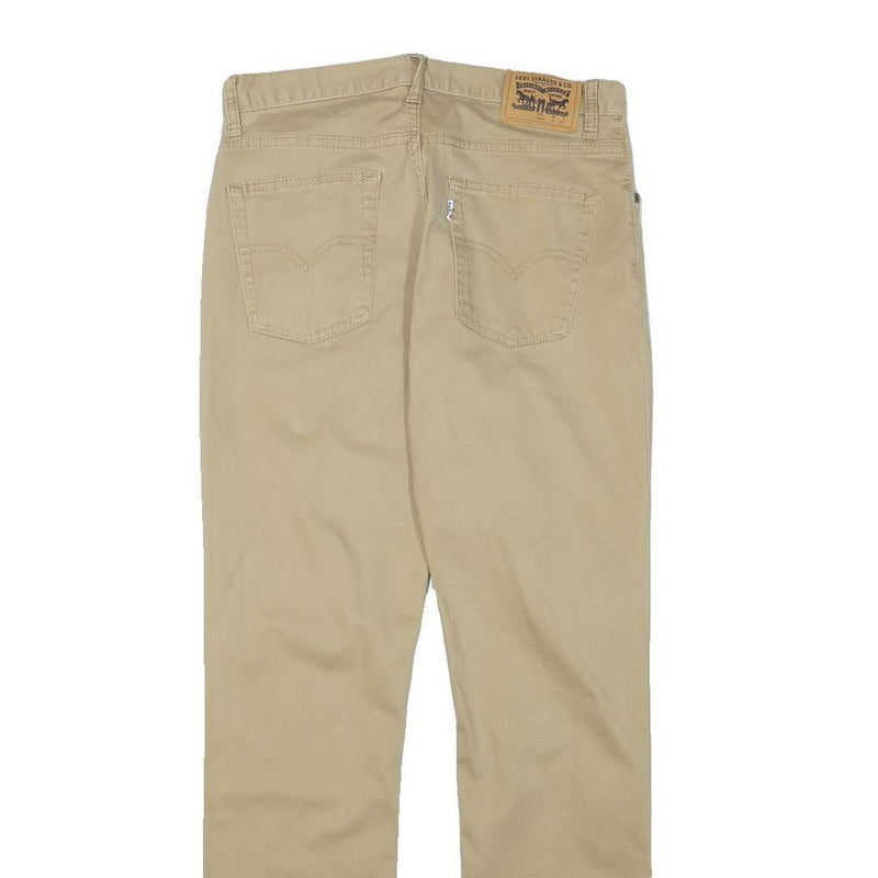 LEVI'S Boys Slim Fit Beige Cotton Blend Trousers W29 L29 Classic Stylish Zip