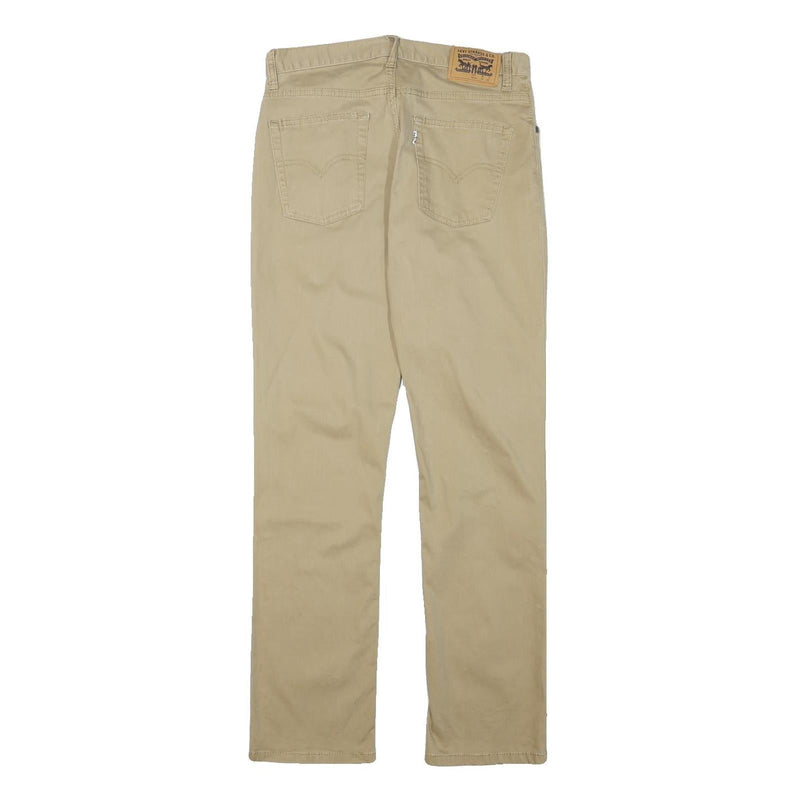 LEVI'S Boys Slim Fit Beige Cotton Blend Trousers W29 L29 Classic Stylish Zip