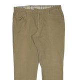 BURBERRY Mens Regular Fit Beige Cotton Blend Trousers W38 L30 Classic Zip