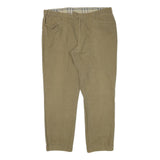 BURBERRY Mens Regular Fit Beige Cotton Blend Trousers W38 L30 Classic Zip