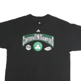 ADIDAS Mens Black Conference Champions Cotton T-Shirt XL Short Sleeve Crew Neck