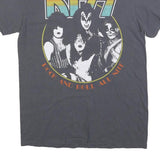KISS Womens Grey Rock And Roll All Nite Graphic T-Shirt M Short Sleeve Crew Neck