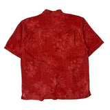 Tommy Bahama Floral Hawaiian Shirt - Large Red Silk