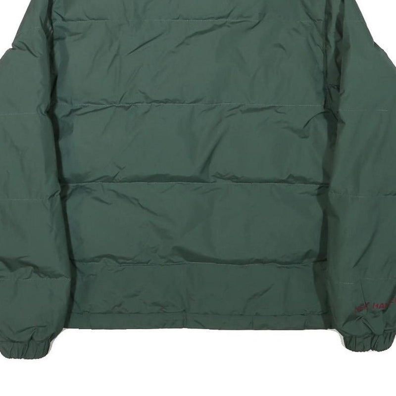 HELLY HANSEN Womens Green & Burgundy Puffer Jacket M Polyester Zip Casual