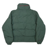 HELLY HANSEN Womens Green & Burgundy Puffer Jacket M Polyester Zip Casual