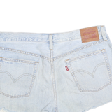 LEVI'S Womens Shorts Blue Denim Cut-Off M W32 Button Fly Casual Distressed