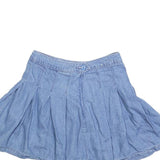AMERICAN EAGLE Womens Blue Denim Pleated Mini Cotton Blend Skirt XS Stylish
