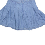 AMERICAN EAGLE Womens Blue Denim Pleated Mini Cotton Blend Skirt XS Stylish