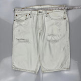 Levis Denim Shorts - 32W 10L White Cotton