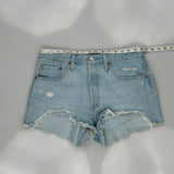 Levis Denim Shorts - 32W UK 12 Light Wash Cotton
