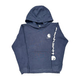 Age 12-13 Carhartt Spellout Hoodie - Large Blue Cotton