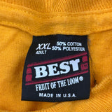 Hayward Youth Soccer Fruit Of The Loom Single Stitch T-Shirt - 2XL Yellow Cotton Blend
