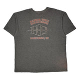 Harbor Town Harley Davidson Graphic T-Shirt - 2XL Gray Cotton Blend