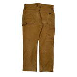 Dickies Carpenter Trousers - 36W 32L Brown Cotton