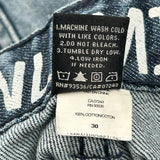 72 Unlimited Denim Shorts - 30W 14L Blue Cotton