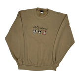 Disney Mickey Unlimited Cartoon Sweatshirt - Large Beige Cotton