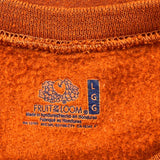 Fruit Of The Loom Sweatshirt - Large Orange Cotton