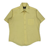 Manstyle Short Sleeve Shirt - Large Yellow Polyester Blend