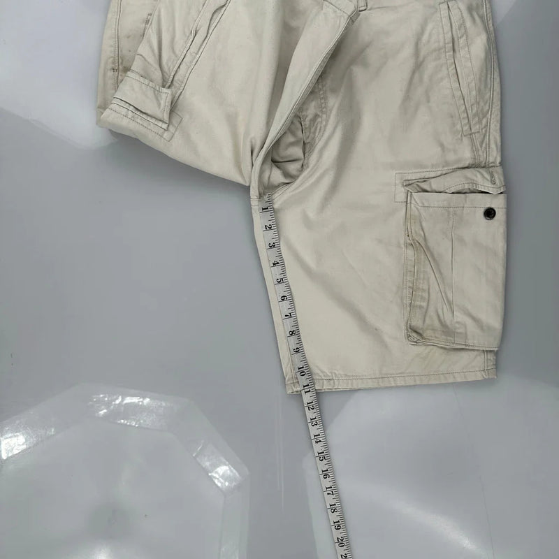 Gap Cargo Shorts - 38W 11L Beige Cotton
