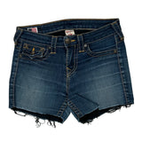 True Religion Denim Shorts - 29W US 4 Blue Cotton