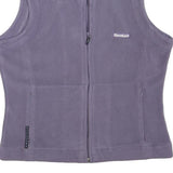REEBOK Womens Purple Fleece Sleeveless Zip Jacket S Comfortable Warm Layer