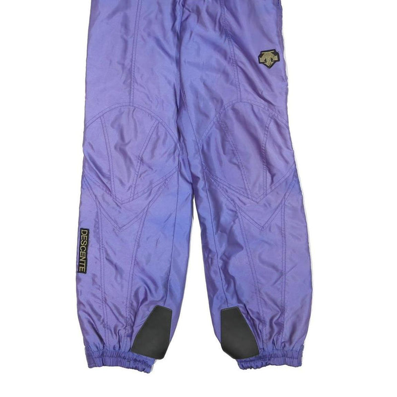 DESCENTE Lined Mens Polyester Blend Purple Relaxed Straight Trousers W29 L31 Zip