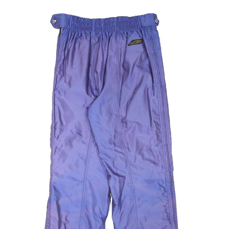 DESCENTE Lined Mens Polyester Blend Purple Relaxed Straight Trousers W29 L31 Zip
