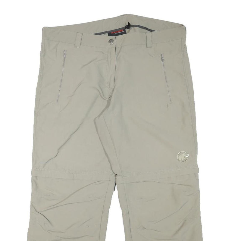 MAMMUT Womens Polyester Blend Beige Relaxed Straight Trousers W36 L27 Outdoor