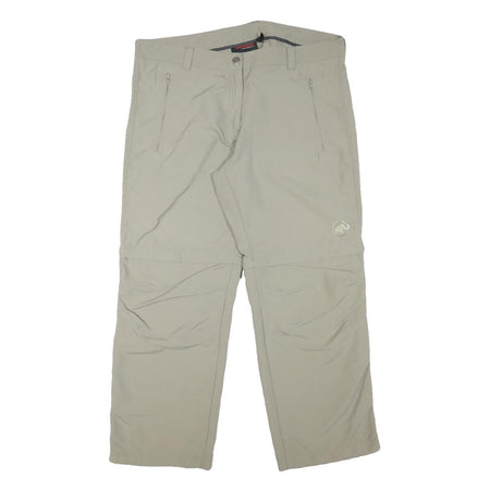 MAMMUT Womens Polyester Blend Beige Relaxed Straight Trousers W36 L27 Outdoor