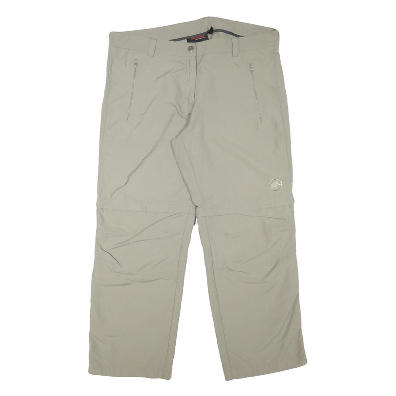 MAMMUT Womens Polyester Blend Beige Relaxed Straight Trousers W36 L27 Outdoor