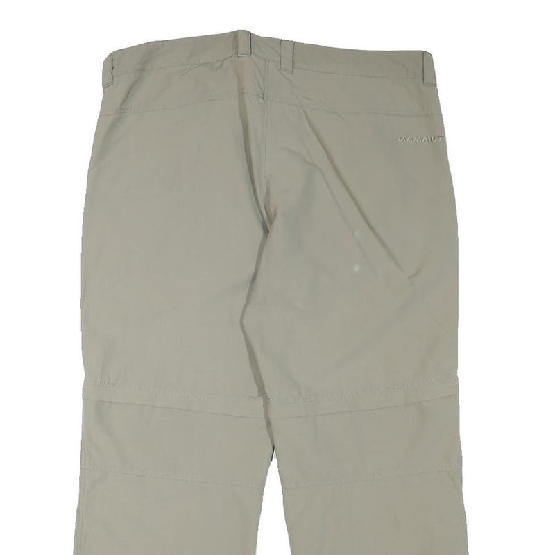 MAMMUT Womens Polyester Blend Beige Relaxed Straight Trousers W36 L27 Outdoor