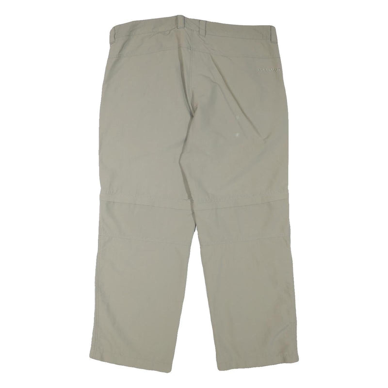MAMMUT Womens Polyester Blend Beige Relaxed Straight Trousers W36 L27 Outdoor